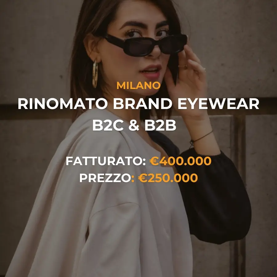 VENDITA AZIENDA EYEWEAR OCCHIALI DA SOLE MILANO LOMBARDIA REF 1097